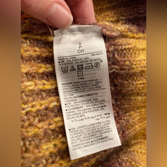 Old Navy Cozy Ombre’ “Warm Space Dye” Stripe Knit Turtleneck Sweater S - Picture 8 of 9